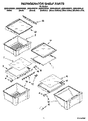 REFRIGERATOR SHELF PARTS Diagram and Parts List for GS6NVEXSB01  Whirlpool Refrigerator