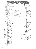 MOTOR AND ICE CONTAINER PARTS Diagram and Parts List for ED5FHAXNT01  Whirlpool Refrigerator
