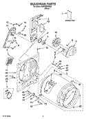 BULKHEAD PARTS Diagram and Parts List for GCEM2990TQ0  Whirlpool Dryer