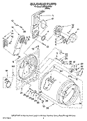 BULKHEAD PARTS, OPTIONAL PARTS (NOT INCLUDED) Diagram and Parts List for MED5830TW0  Maytag Dryer