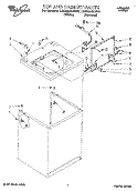 TOP AND CABINET, LIT/OPTIONAL Diagram and Parts List for LSC8245BN0  Whirlpool Washer