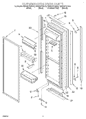 REFRIGERATOR DOOR Diagram and Parts List for KSRB25FGBT00  KitchenAid Refrigerator