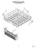 LOWER RACK Diagram and Parts List for KUDD23HY1  KitchenAid Dishwasher