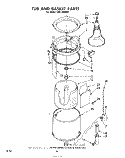 TUB AND BASKET Diagram and Parts List for LHC4900W1  Whirlpool Washer
