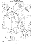 CABINET Diagram and Parts List for CE2500XMW0  Whirlpool Dryer