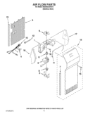 AIR FLOW PARTS Diagram and Parts List for 6GD25DCXHS14  Whirlpool Refrigerator