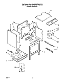 EXTERNAL OVEN Diagram and Parts List for FGS397XW0  Roper Range