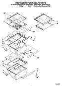 REFRIGERATOR SHELF PARTS Diagram and Parts List for GD5RHAXSS01  Whirlpool Refrigerator