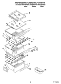 REFRIGERATOR SHELF PARTS Diagram and Parts List for ED5CHQXKQ06  Whirlpool Refrigerator