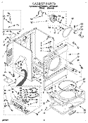 CABINET Diagram and Parts List for LGV7646AW1  Whirlpool Dryer