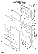 DOOR Diagram and Parts List for RT16VKXDN00  Roper Refrigerator