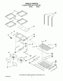 SHELF PARTS Diagram and Parts List for KFIS27CXBL1  KitchenAid Refrigerator