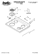 COOKTOP PARTS Diagram and Parts List for IMP33801  Inglis Range
