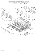 UPPER RACK AND TRACK Diagram and Parts List for KUDC25CHBL0  KitchenAid Dishwasher