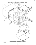 CABINET, HINGE AND STIRRER , LITERATURE Diagram and Parts List for RJM74001  Whirlpool Microwave