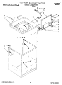 TOP AND CABINET, LIT/OPTIONAL Diagram and Parts List for KAWE667BWH1  KitchenAid Washer