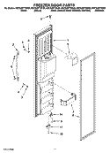 FREEZER DOOR PARTS Diagram and Parts List for KSCS25FTSS00  KitchenAid Refrigerator