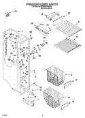FREEZER LINER PARTS Diagram and Parts List for KSRG25FKSS05  KitchenAid Refrigerator