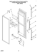 REFRIGERATOR DOOR Diagram and Parts List for 8ED22DQXDW00  Whirlpool Refrigerator