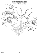 OVEN INTERIOR PARTS Diagram and Parts List for YMT4070SKQ0  Whirlpool Microwave