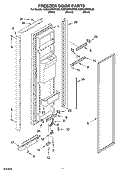 FREEZER DOOR PARTS Diagram and Parts List for KSBS25FKBT00  KitchenAid Refrigerator