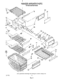 FREEZER INTERIOR , LIT/OPTIONAL Diagram and Parts List for KSRT22DTWH00  KitchenAid Refrigerator