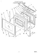 DOOR, OPTIONAL Diagram and Parts List for SF387LEGN4  Whirlpool Range