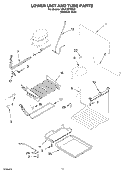 LOWER UNIT AND TUBE PARTS Diagram and Parts List for KBLC36FMS00  KitchenAid Refrigerator