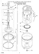 AGITATOR, BASKET AND TUB Diagram and Parts List for LXR9445JT0  Whirlpool Washer