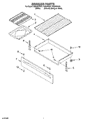 BROILER Diagram and Parts List for FGS337KN1  Roper Range