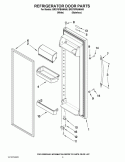 REFRIGERATOR DOOR PARTS Diagram and Parts List for BRS70FRANA00  Whirlpool Refrigerator