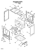 CHASSIS PARTS Diagram and Parts List for IME32303  Inglis Range