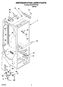 REFRIGERATOR LINER PARTS Diagram and Parts List for 8ED2WTKXRT00  Whirlpool Refrigerator