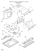 AIR FLOW AND CONTROL Diagram and Parts List for RA123G0  Whirlpool Air Conditioner