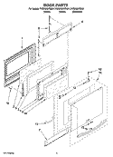 DOOR PARTS Diagram and Parts List for YKESS907SS01  KitchenAid Range