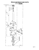 BRAKE AND DRIVE TUBE Diagram and Parts List for 8LSC6244BN2  Whirlpool Washer