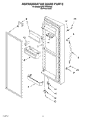 REFRIGERATOR DOOR PARTS Diagram and Parts List for BRS70ZRANA02  Whirlpool Refrigerator