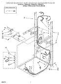 DRYER SUPPORT AND WASHER HARNESS Diagram and Parts List for LTE6234DQ2  Whirlpool Washer Dryer Combo