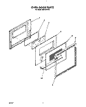 OVEN DOOR, OPTIONAL Diagram and Parts List for RS610PXYH0  Whirlpool Range