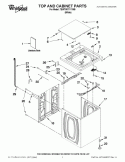 TOP AND CABINET PARTS Diagram and Parts List for 7EWTW1711YM0  Whirlpool Washer