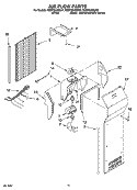 AIR FLOW PARTS Diagram and Parts List for ES5FHAXSQ01  Whirlpool Refrigerator