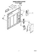 INNER DOOR PARTS Diagram and Parts List for IRD4700Q2  Inglis Dishwasher