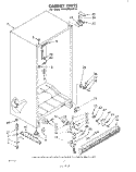 CABINET Diagram and Parts List for EV150NXKW0  Whirlpool Freezer