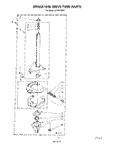 BRAKE AND DRIVE TUBE Diagram and Parts List for LA7681XSW1  Whirlpool Washer