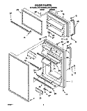 DOOR Diagram and Parts List for ET21GKXHN00  Whirlpool Refrigerator