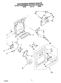 DISPENSER FRONT PARTS Diagram and Parts List for ED5LHAXMB00  Whirlpool Refrigerator