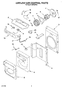 AIRFLOW AND CONTROL Diagram and Parts List for ACS102PK0  Whirlpool Air Conditioner