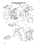 DISPENSER AND FRONT Diagram and Parts List for KSSS48DAX01  KitchenAid Refrigerator