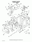 CABINET PARTS Diagram and Parts List for YWED8600YW0  Whirlpool Dryer