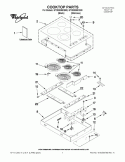 COOKTOP PARTS Diagram and Parts List for G7CE3055XS00  Whirlpool Cooktop